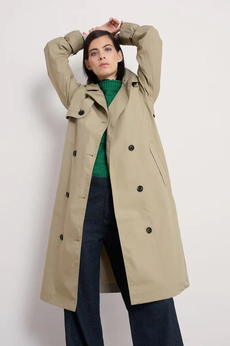 Seasalt Cornwall - Penweathers Waterproof Trench Coat - Seed