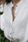 Eadie ‘The Allegra’ Linen Blouse - One Size-  LAST ONE- Natural