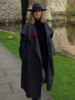 Ecolena Italian 80% Boiled Wool Long Coat - One Size Fits 10-18 - Various Colours