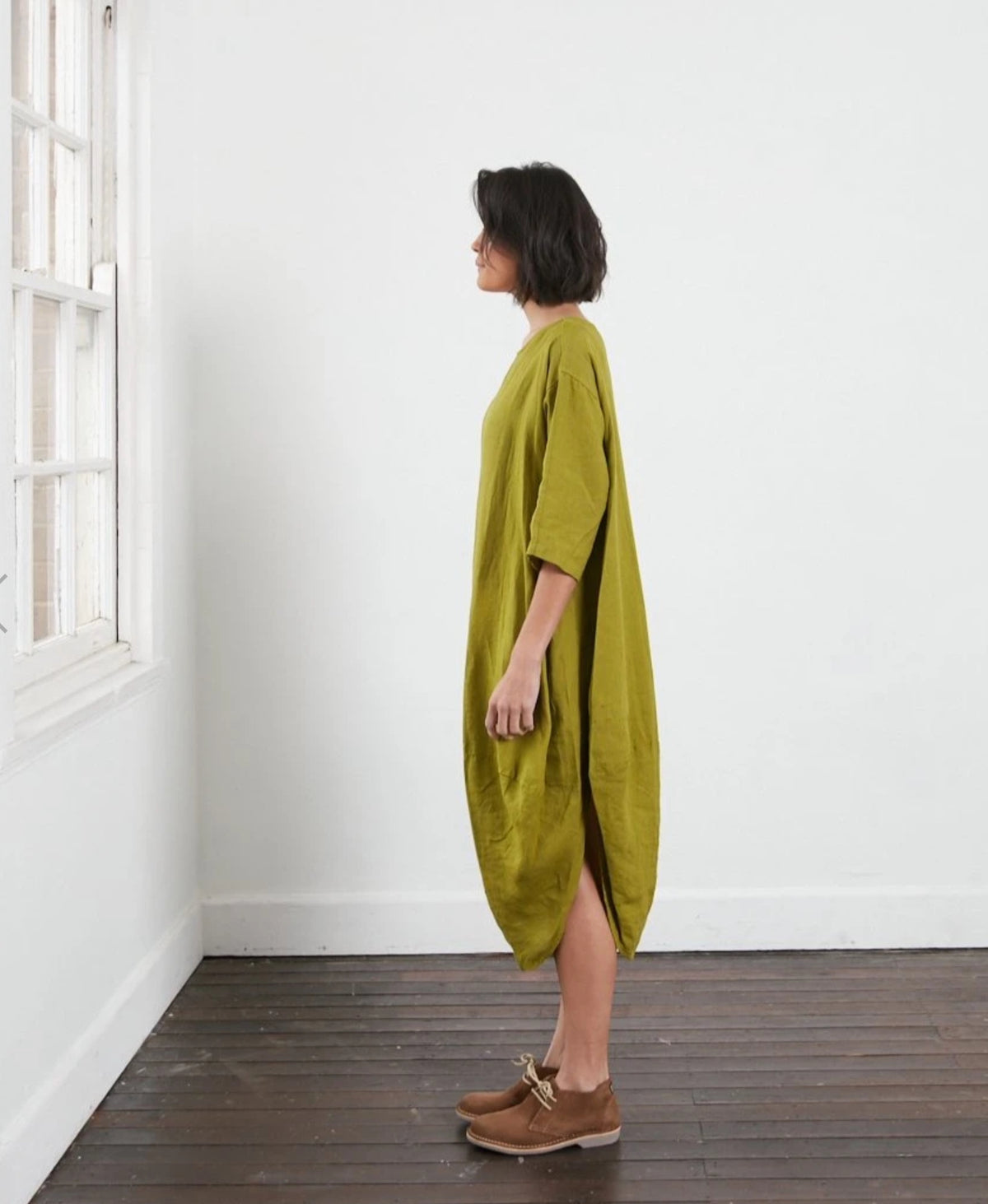Montaigne Casual Scallop Hem Linen Dress - One Size Fits 8-18 - Various Colours