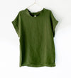 Montaigne European linen short sleeve top with semi cowl neck - Various Colours