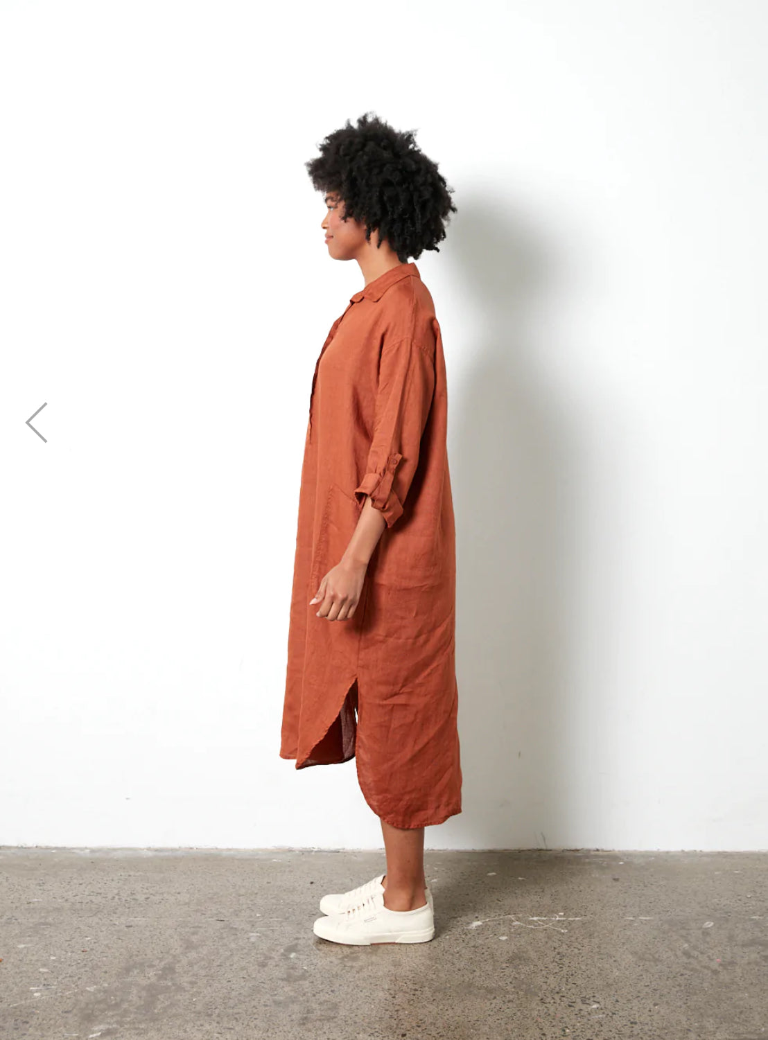 Montaigne 'Biarritz' Long Linen Shirt Dress - One Size Fits 8-16