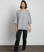 Montaigne Loose Linen 3/4 Sleeve Top - One Size - Various Colours