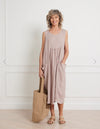 Montaigne ‘Alize’ Linen Sleeveless Dress With Deep Pockets - Various Colours