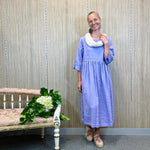 Ecolena 'Bec' Lithuanian Linen Dress -  Lilac - size XL
