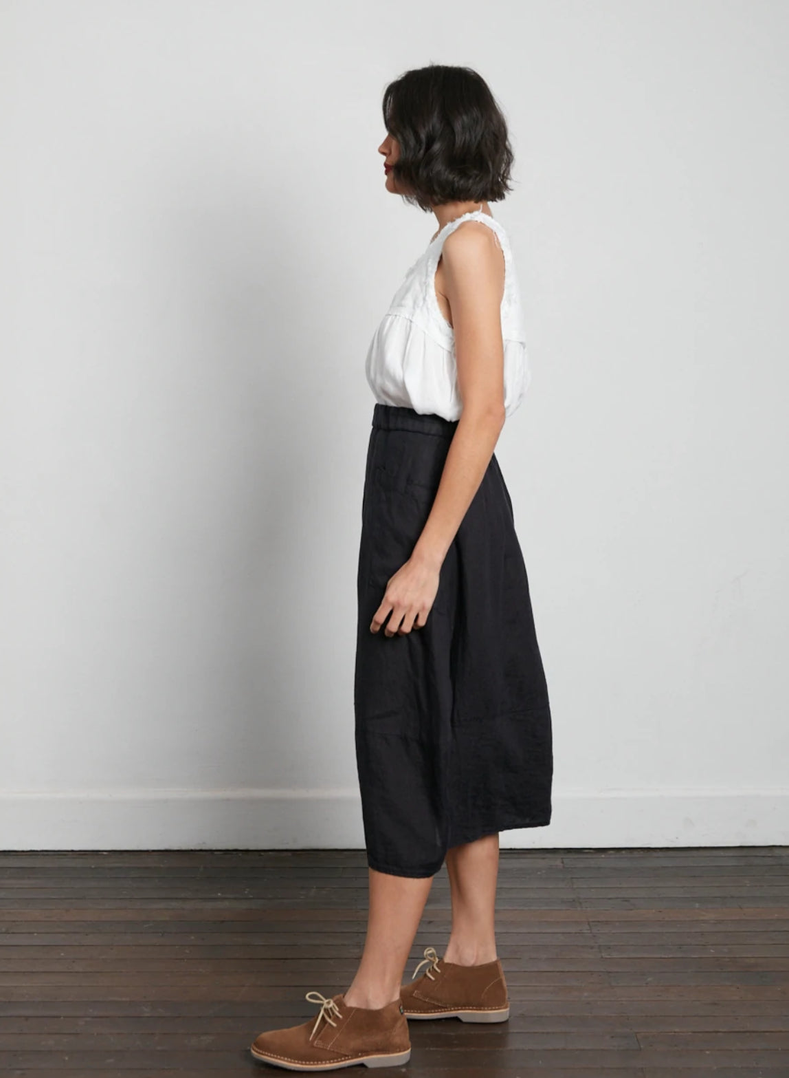 Montaigne 'Tulip' Linen Midi Skirt - One Size Fits 6-12 - Various Colours