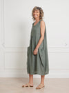 Montaigne ‘Alize’ Linen Sleeveless Dress With Deep Pockets - Various Colours