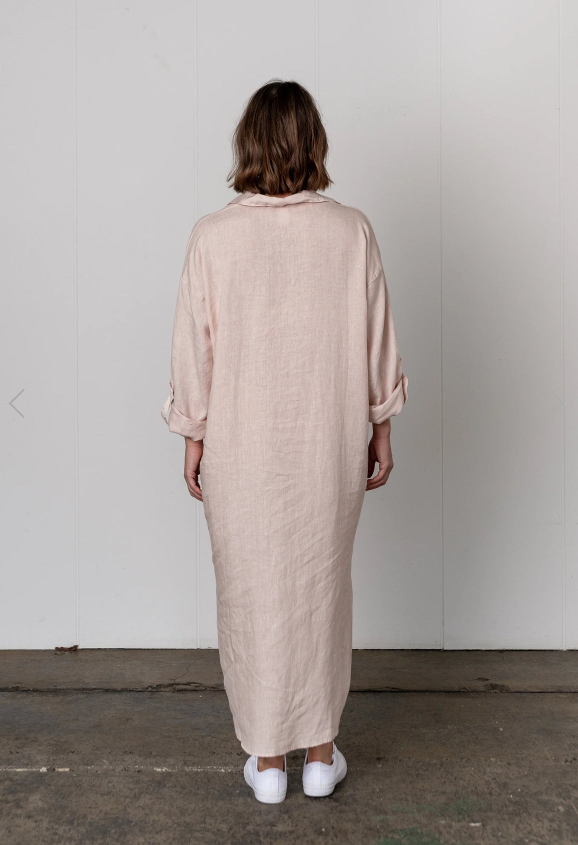 Montaigne 'Biarritz' Long Linen Shirt Dress - One Size Fits 8-16