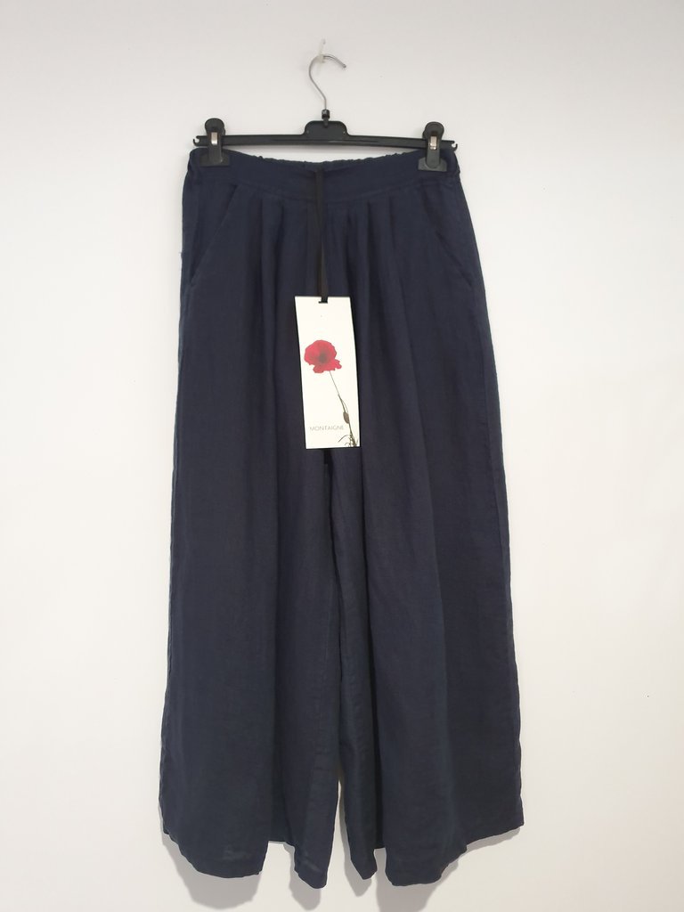 Montaigne Full Length Linen Palazzo Pants - One Size Fits 8-16 - Various Colours