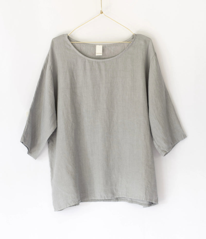 Montaigne Loose Linen 3/4 Sleeve Top - One Size - Various Colours