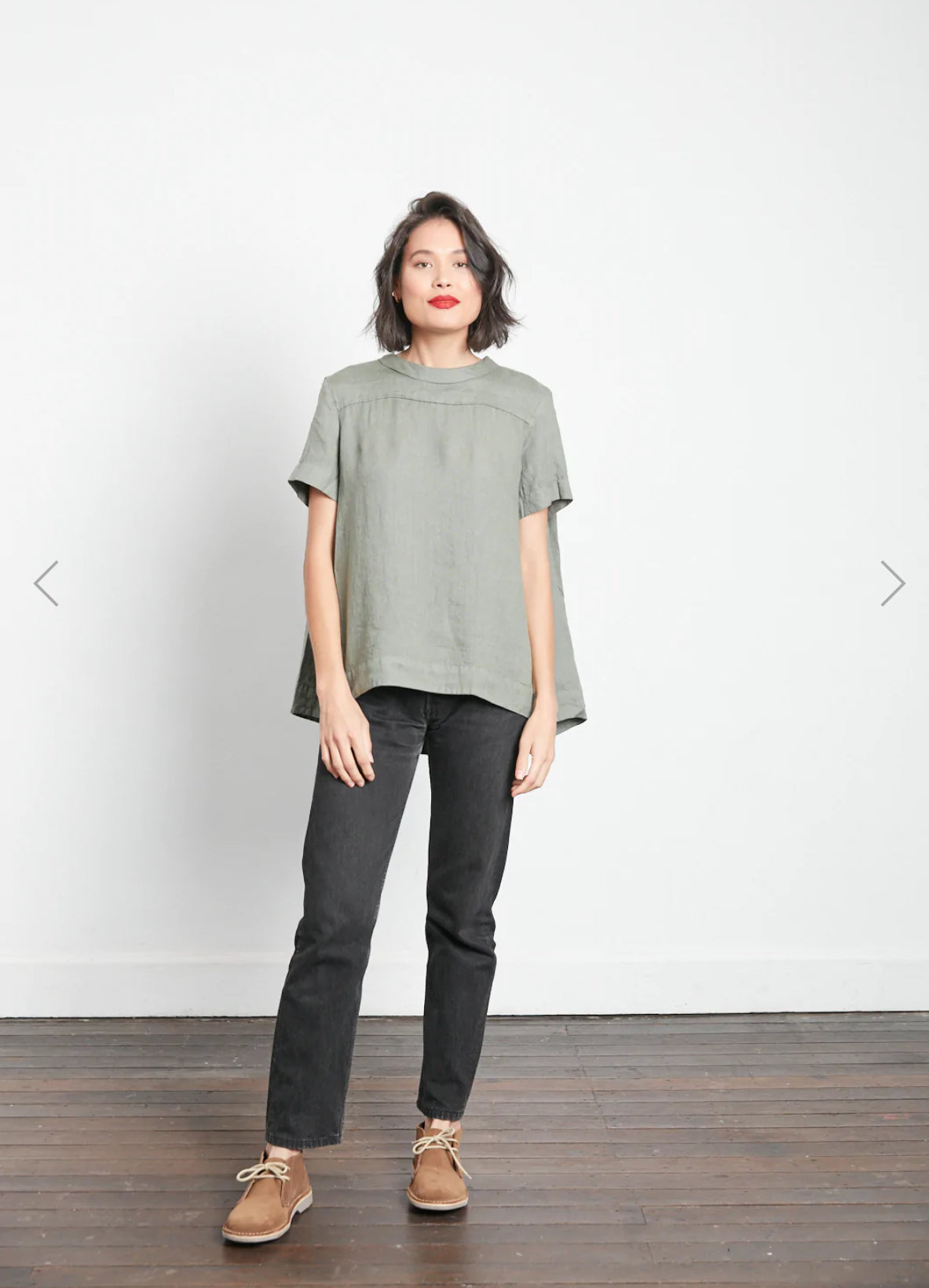 Montaigne ‘Adéline’ Linen Swing Top - LAST ONE - Rose