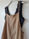 Montaigne ‘Lourdes’ Linen Singlet Dress Frayed Bottom Detail - Various Colours