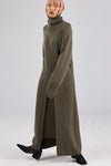 dref_by_d 'Solaris' Maxi Knit Dress  - Olive Branch