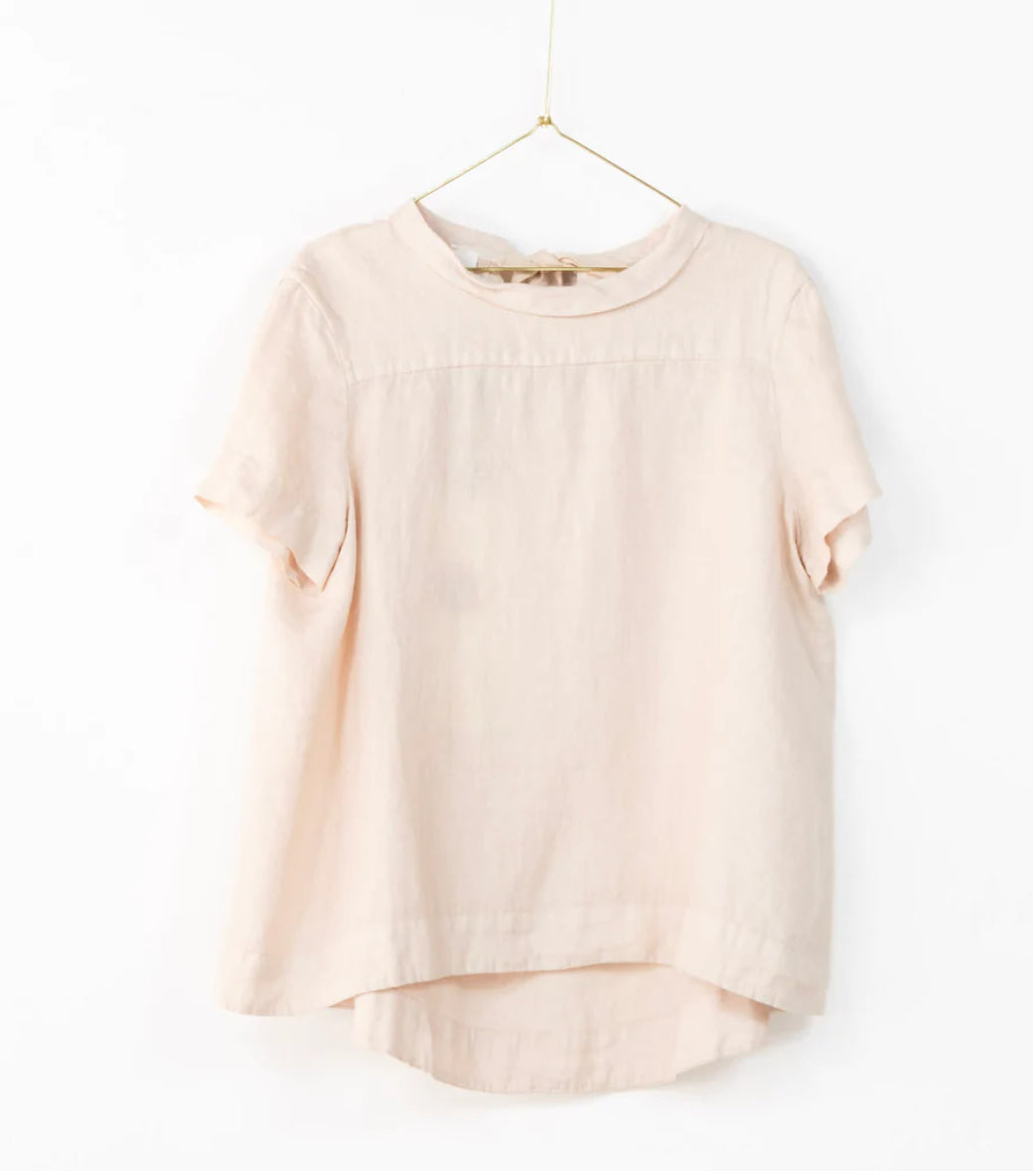 Montaigne ‘Adéline’ Linen Swing Top - LAST ONE - Rose