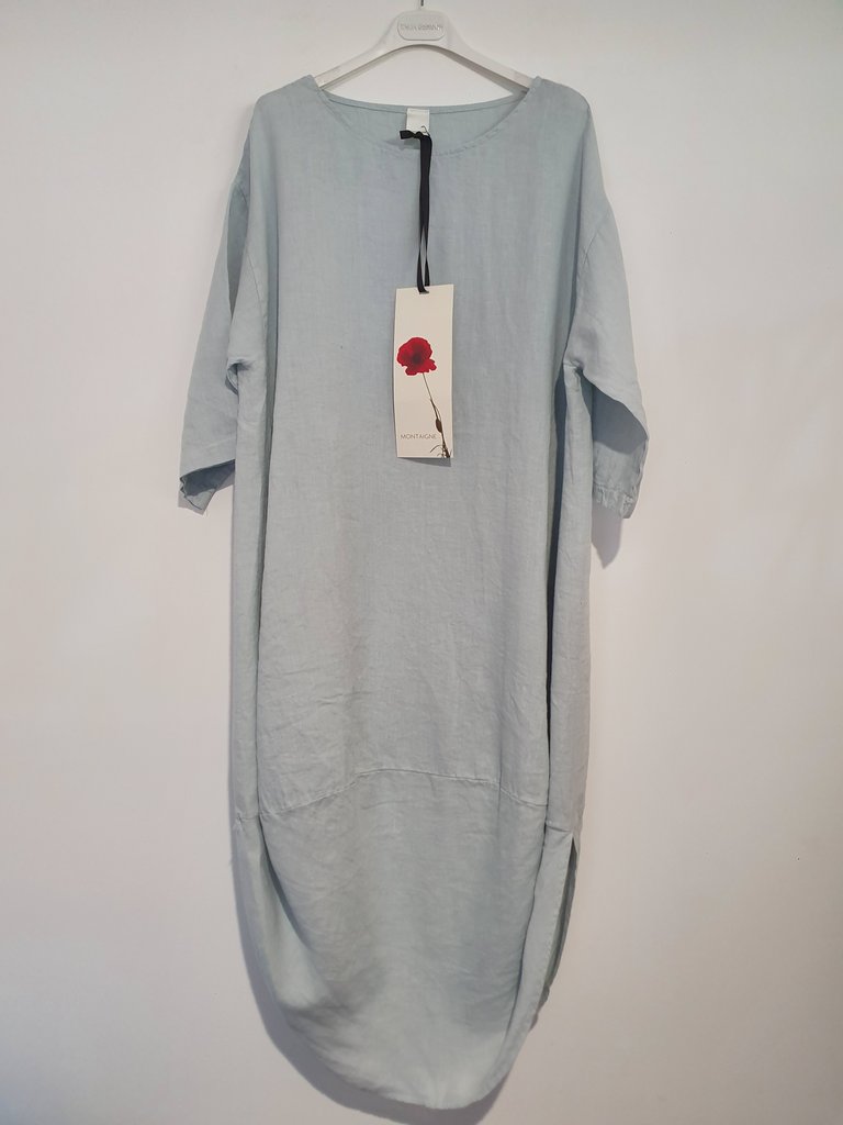 Montaigne Casual Scallop Hem Linen Dress - One Size Fits 8-18 - Various Colours