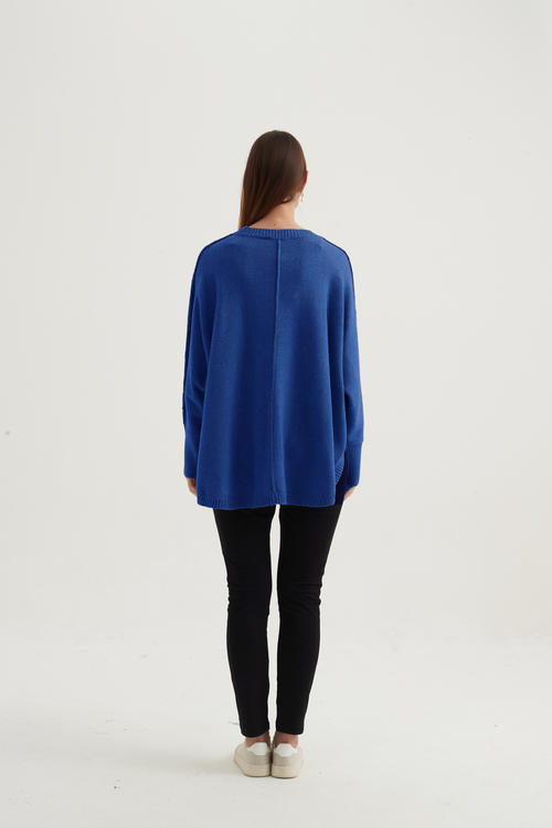 Tirelli Exposed Seam Knit -  Electric Blue - LAST ONE - Size L/XL