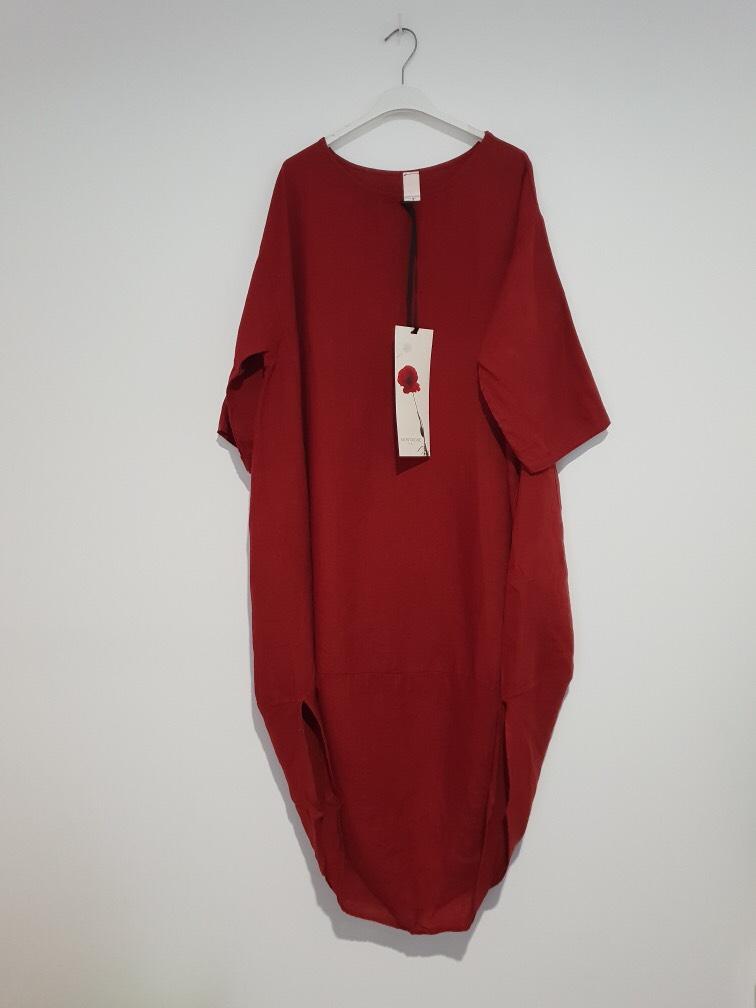 Montaigne Casual Scallop Hem Linen Dress - One Size Fits 8-18 - Various Colours