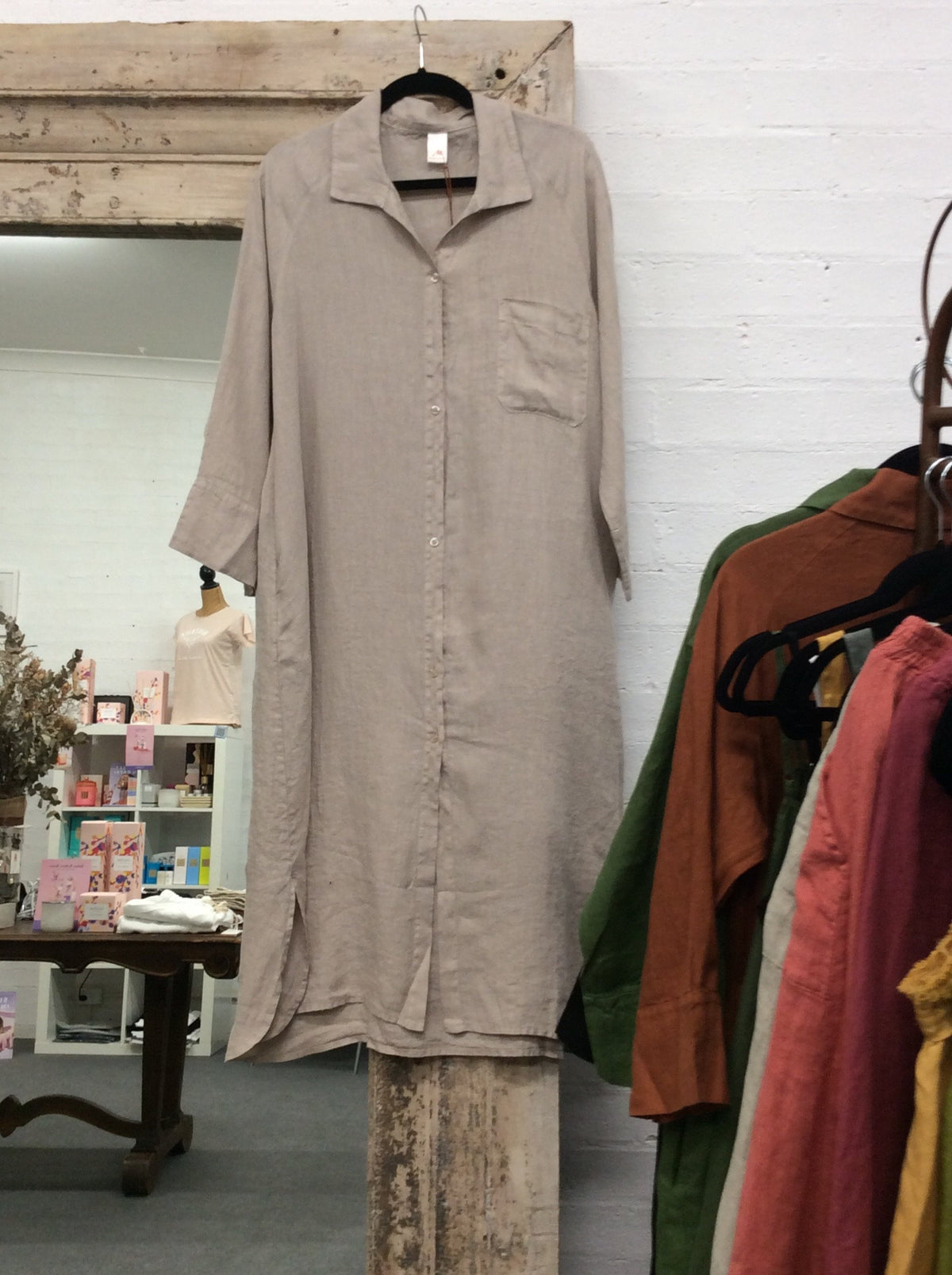 Montaigne 'Cezanne' Linen Shirt Dress/Coat - One Size Fits 8-16 - Various Colours