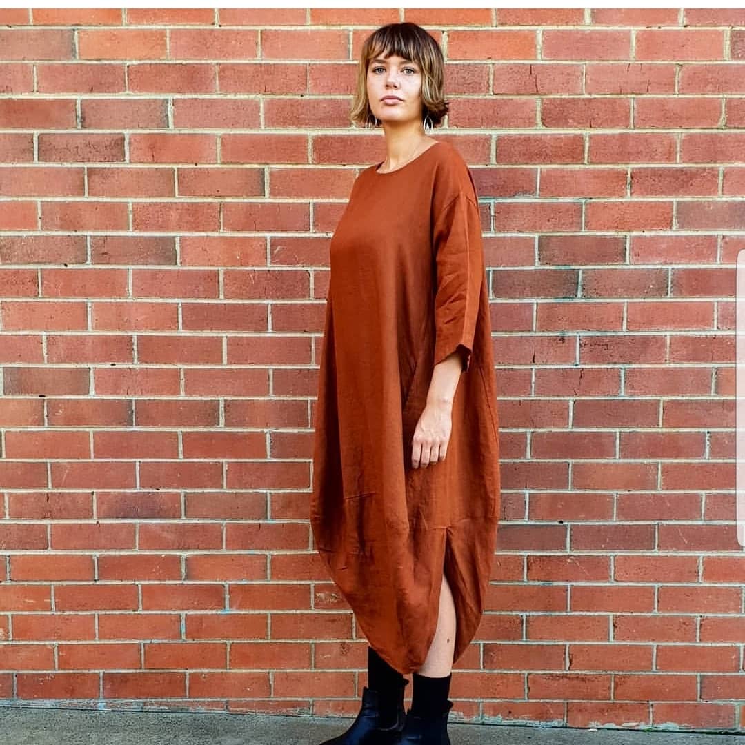 Montaigne Casual Scallop Hem Linen Dress - One Size Fits 8-18 - Various Colours