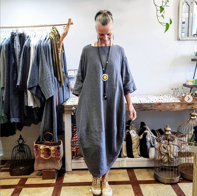 Montaigne Casual Scallop Hem Linen Dress - One Size Fits 8-18 - Various Colours