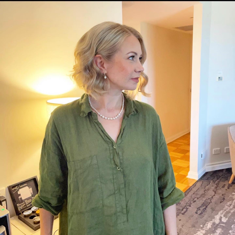 Montaigne 'Biarritz' Long Linen Shirt Dress - One Size Fits 8-16