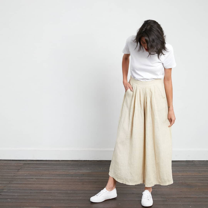 Montaigne Full Length Linen Palazzo Pants - One Size Fits 8-16 - Various Colours