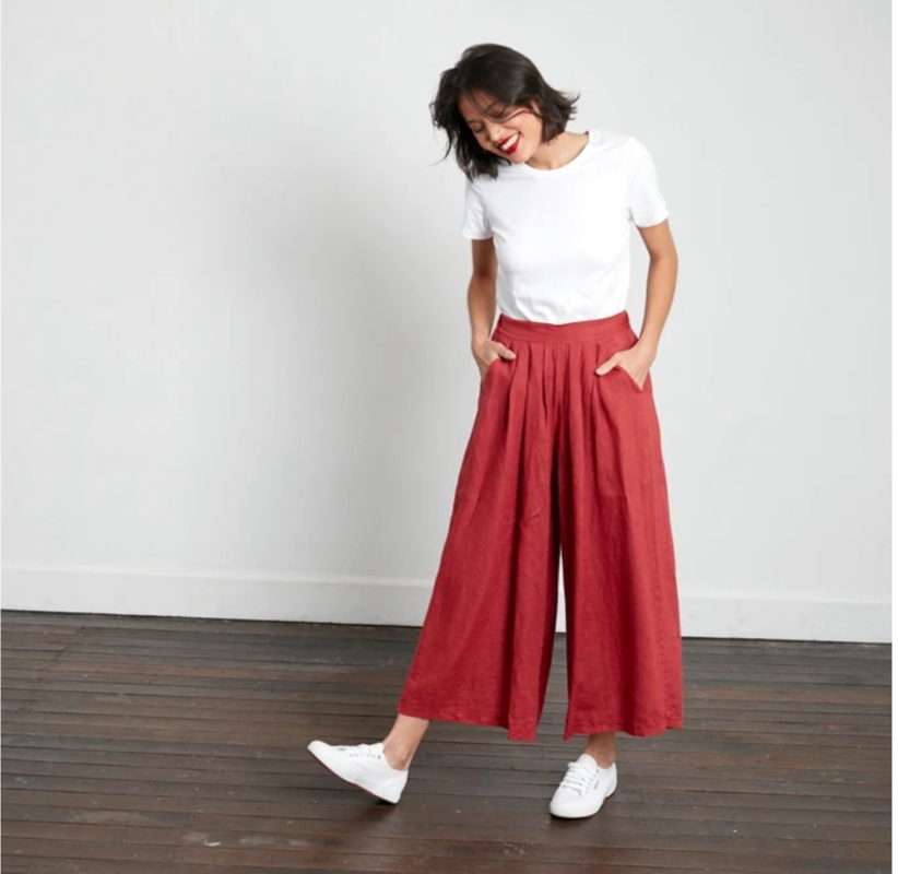 Montaigne Full Length Linen Palazzo Pants - One Size Fits 8-16 - Various Colours