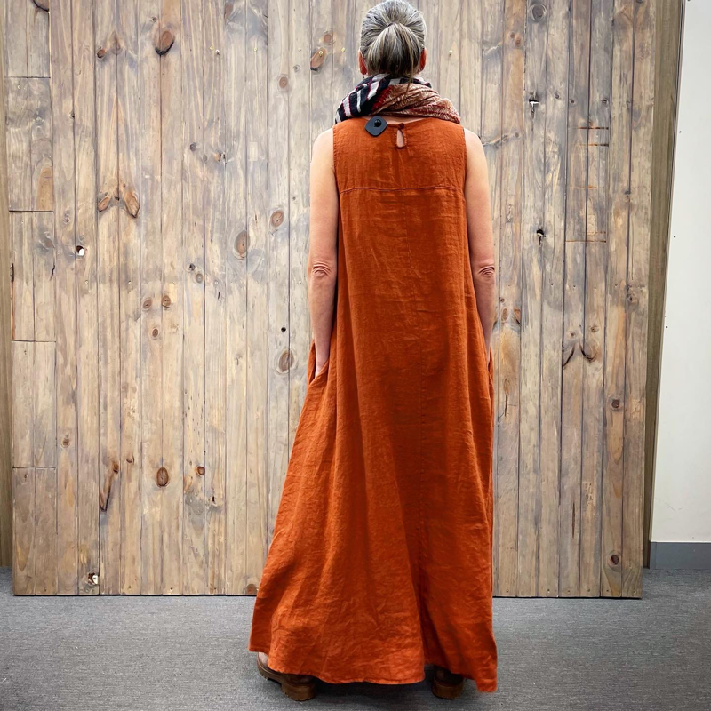 Montaigne 'Picasso' A-line Linen Maxi Dress - One Size Fits 8-18 - Various Colours