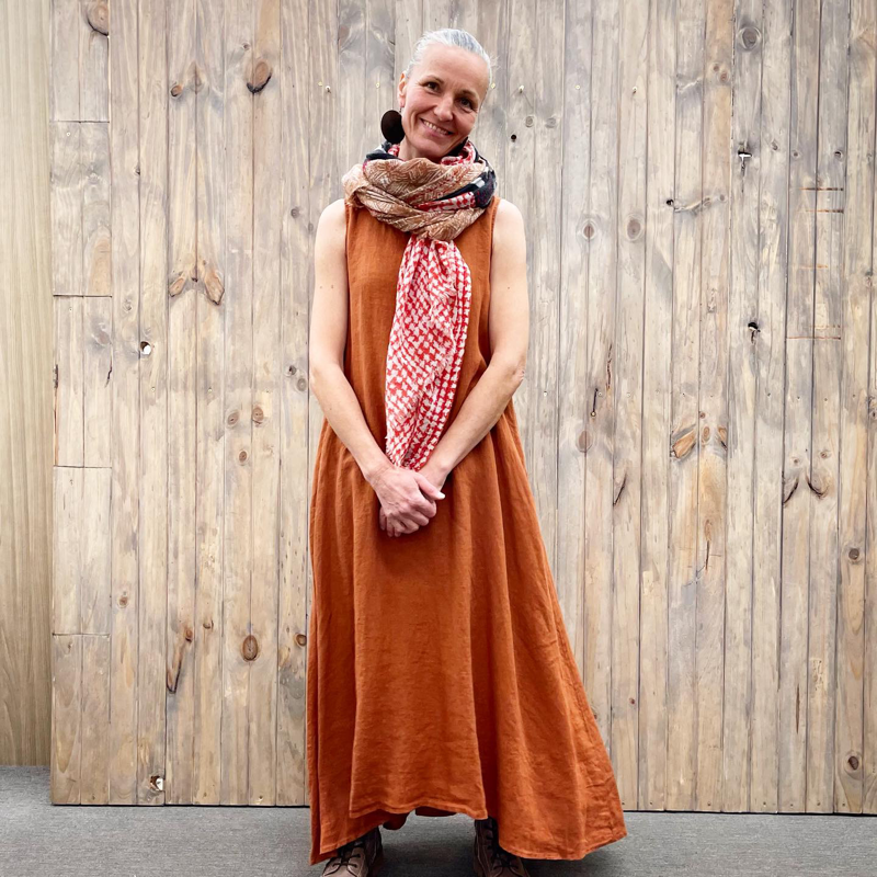 Montaigne 'Picasso' A-line Linen Maxi Dress - One Size Fits 8-18 - Various Colours