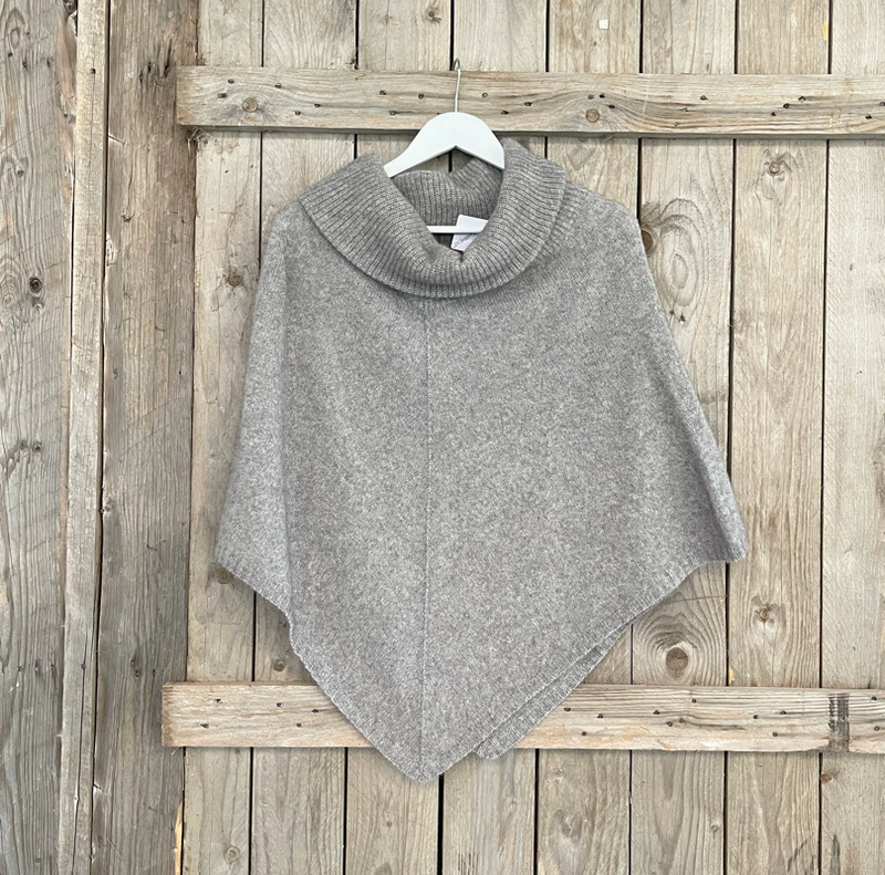 Lothlorian Zinity New Zealand Possum & Merino Cowl Neck Poncho - Various Colours