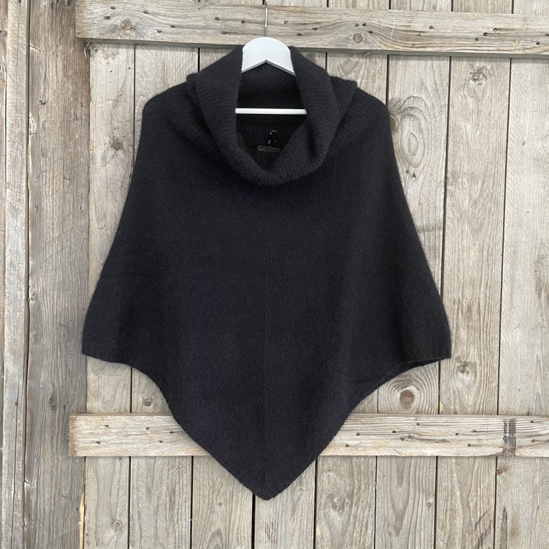 Lothlorian Zinity New Zealand Possum & Merino Cowl Neck Poncho - Various Colours