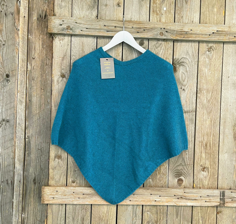 Lothlorian New Zealand Possum & Merino Plain Poncho - Various Colours