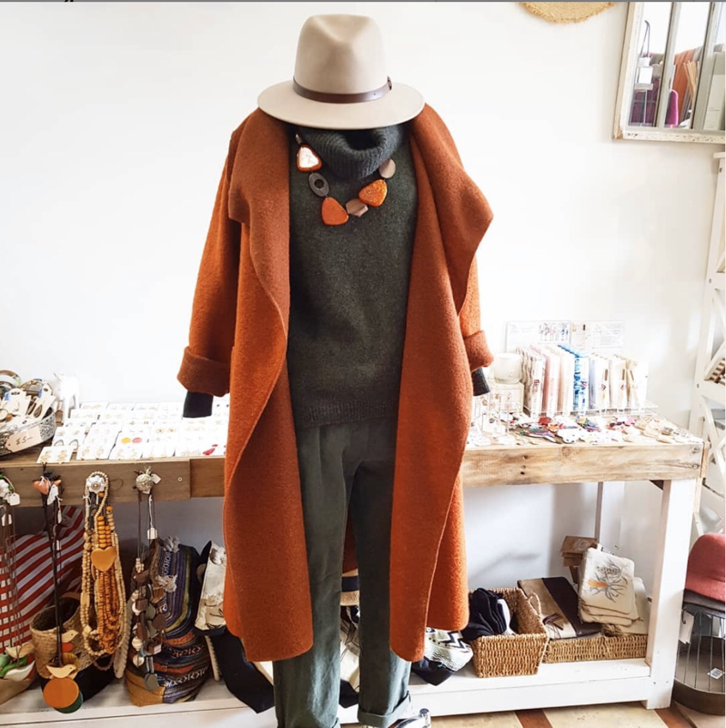 Ecolena Italian 80% Boiled Wool Long Coat - One Size Fits 10-18 - Various Colours
