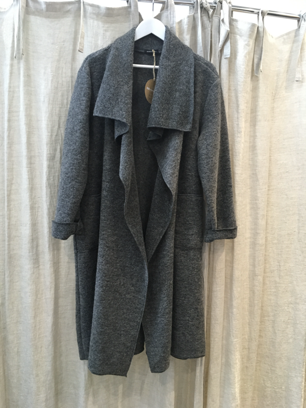 Ecolena Italian 80% Boiled Wool Long Coat - One Size Fits 10-18 - Various Colours